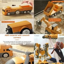 Children's Magnetic Deformation Engineering Car Robot Building Block Toy Set Multi Style Puzzle Assembly Machinery Mech Toy Gift