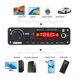 400W Amplifier Bluetooth MP3 WMA APE Decoder Board DC8-26V Handsfree Car Audio Microphone USB TF FM Radio DIY Mp3 Music Player
