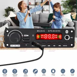 400W Amplifier Bluetooth MP3 WMA APE Decoder Board DC8-26V Handsfree Car Audio Microphone USB TF FM Radio DIY Mp3 Music Player