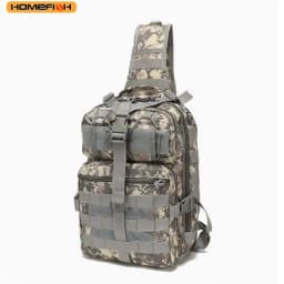 HOMEFISH Men's Multifunctional Tactical Shoulder Bag, Waterproof Camouflage Chest Bag, Large Capacity Crossbody Bag