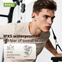 HTC NE56 Earphones Bluetooth V6.0 OWS Ear Clip Sports Wireless Headphones Noise Reduction Calls Ultra-light Earclip