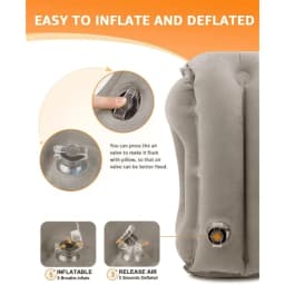 Upgraded Inflatable Air Cushion Travel Pillow Headrest Chin Support Cushions for Airplane Plane Car Office Rest Neck Nap Pillows