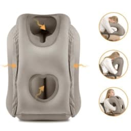 Upgraded Inflatable Air Cushion Travel Pillow Headrest Chin Support Cushions for Airplane Plane Car Office Rest Neck Nap Pillows