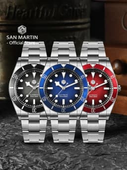 San Martin New Upgraded 37mm BB54 Vintage Men Diver Watch ST2130 Automatic Mechanical Sapphire Luminous Waterproof 200m SN0138