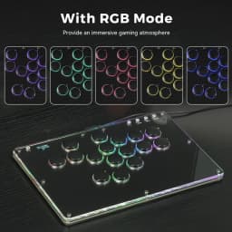 Haute42 T16-Texture Stickless Arcade Stick Controller Hitbox Leverless Controller For PC/PS4/PS5/Switch Arcade Hitbox Keyboard