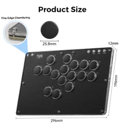 Haute42 T16-Texture Stickless Arcade Stick Controller Hitbox Leverless Controller For PC/PS4/PS5/Switch Arcade Hitbox Keyboard