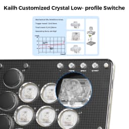 Haute42 T16-Texture Stickless Arcade Stick Controller Hitbox Leverless Controller For PC/PS4/PS5/Switch Arcade Hitbox Keyboard