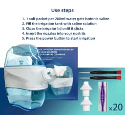 Nasal irrigator 360° clean nasal cavity nose get the dunk out Keep the nasal cavity clean and healthy electric nose cleaner