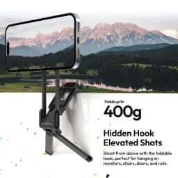 Ulanzi MA38 MagLock Phone Stand Magnetic Phone Mount Selfie for iPhone 17 16 15 14 with Hidden Hook for Slopes Walls for Travel