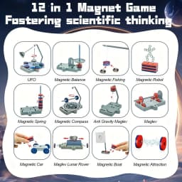 STEM Physics Kit – 12-in-1 Anti-Gravity Magnetic Levitation Set, Science Toys for Teens | Birthday & Eid Gift Magnetic Toy Set