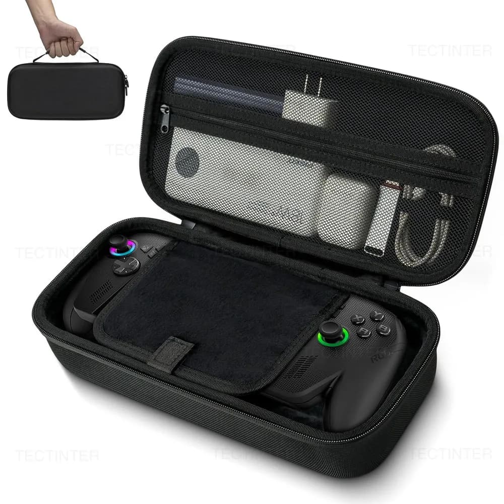 Large Capacity Carrying Case for ASUS ROG XBOX ALLY X 2025 Handheld Hard EVA Travel Storage Bag for ROG Xbox Ally X Accessories