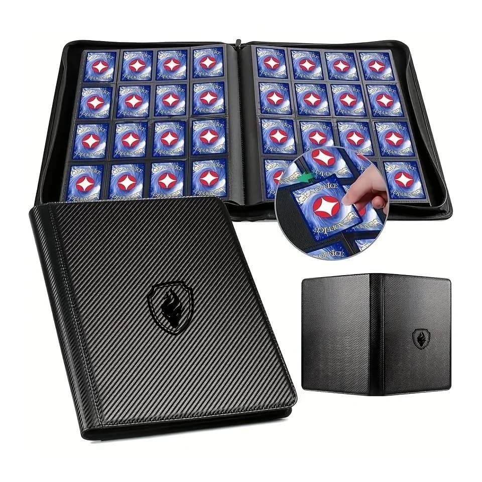 1024 Pockets Trading Card Binder, Premium 16 Pockets Card Holder Folders, Side Loading Card Album for Sport, Game Card