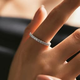 MODIAN Luxury D Color Moissanite Band Stackable Ring For Women Real 925 Sterling Silver Wedding Jewelry With Exquisite Box Gift