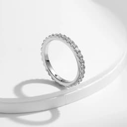 MODIAN Luxury D Color Moissanite Band Stackable Ring For Women Real 925 Sterling Silver Wedding Jewelry With Exquisite Box Gift