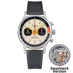Sugess Pilot Watch with Seagull Movement Swanneck Wristwatch Mechanical Chronograph Sappire Crystal Military Limited Racing 1963