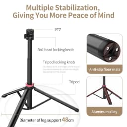 Ulanzi MT-79 Extendable Tripod with 1/4'' Screw for DSLR Camera Smartphone Fill Light Microphone Tripod