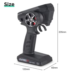 DUMBORC 2.4G 10CH Digital Radio Remote Controller DDF-350 Transmitter with Receiver for RC Car Boat Tank LCD FHSS System