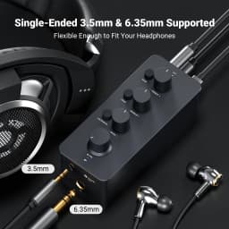 Fosi Audio SK01 Headphone Amplifier & Preamplifier 2 in 1 for Headphone Earphone, Power Amplifier, Active speakers