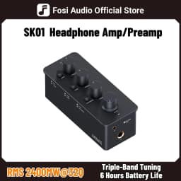Fosi Audio SK01 Headphone Amplifier & Preamplifier 2 in 1 for Headphone Earphone, Power Amplifier, Active speakers
