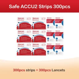 Sannuo Sinocare Safe ACCU2 Blood Glucose Meter Blood Sugar Test Kit Diabetes Home Glucometer with 50pcs Strips or Only Strips