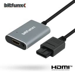 Bitfunx 720P HDMI™ Adapter S-video SV/AV HDTV Converter For NTSC PAL N64 SNES SFC NGC Game Console Aspect Ratio Switch
