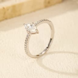 MODIAN 0.5Ct Rhombus Moissanite Ring 925 Sterling Silver Sparkling Lab Created Diamond Wedding Rings For Women Bridal Jewelry