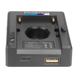 NP-F Battery Charger Battery Adapter Plate with DC12V DC8V USB-A Output Cold Shoe Adapter 1/4 Inch Screw Hole