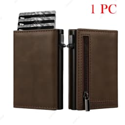Rfid Credit Card Holder Money Bag Luxury Carbon Fiber Id Bank Cardholder Coin Purse Minimalist Wallet for Men Carteira Masculina