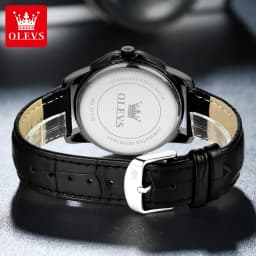 OLEVS Watch Men Fashion Leather Strap Waterproof Quartz Watch for Men Simplicity Calendar Men's Dress Wristwatches Exculsive New