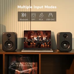 AIYIMA S400 Upgrade Active Speakers Wooden Studio Monitor Bluetooth USB OPT RCA Inputs Subwoofer Output Record Player Speaker