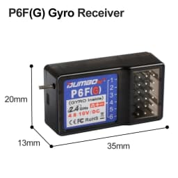 DUMBORC 2.4GHz Receiver P6F P6F(G) P6DC P6DC(G) P4FM(G) P4FM P6FP P10F P10F(G) Receiver with Gyro/without Gyro For RC Car Boat