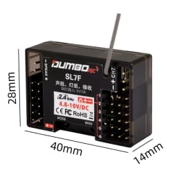 DUMBORC 2.4GHz Receiver P6F P6F(G) P6DC P6DC(G) P4FM(G) P4FM P6FP P10F P10F(G) Receiver with Gyro/without Gyro For RC Car Boat