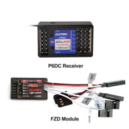 DUMBORC 2.4GHz Receiver P6F P6F(G) P6DC P6DC(G) P4FM(G) P4FM P6FP P10F P10F(G) Receiver with Gyro/without Gyro For RC Car Boat