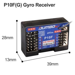 DUMBORC 2.4GHz Receiver P6F P6F(G) P6DC P6DC(G) P4FM(G) P4FM P6FP P10F P10F(G) Receiver with Gyro/without Gyro For RC Car Boat