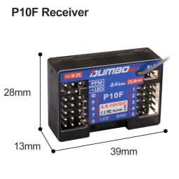 DUMBORC 2.4GHz Receiver P6F P6F(G) P6DC P6DC(G) P4FM(G) P4FM P6FP P10F P10F(G) Receiver with Gyro/without Gyro For RC Car Boat