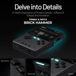 TRIMUI Brick Hammer Portable Handheld Game Player CNC Full Metal 3.2'' IPS Screen Retro Games Linux System Video Gaming Device