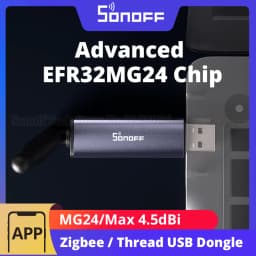 SONOFF Dongle Plus MG24 Zigbee Thread USB Dongle EFR32MG24 New-Powerful Chip Max 4.5dBi High-Gain Antenna Aluminum Zigbee2MQTT