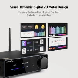AIYIMA Upgraded A80 Power Amplifier TPA3255 DAC Bluetooth PFFB Stereo 300Wx2 Class D Digital Amp RCA TRS OPT COA USB Input
