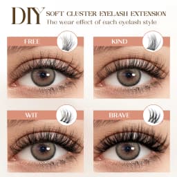 Befer 144pcs Lash Clusters 3D Natural Fluffy Cluster Lashes DIY Lash Extension 10-16mm Hight Quality Soft Super Thin Band Makeup
