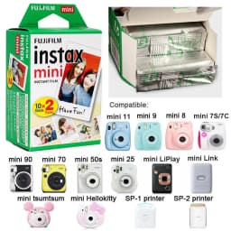 Fujifilm Instax Mini Film White 10 20 40 50 80 100 Sheets For FUJI Instant Photo Camera Mini 12 Mini 11 9 8 7s70 Link EVO Liplay