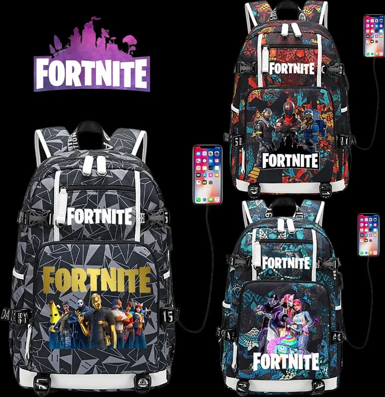 Fortnite Game Print Student Backpack Boys Girls Large Capacity School Bag Waterproof Lightweight Durable Bookbag Birthday Gift