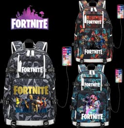 Fortnite Game Print Student Backpack Boys Girls Large Capacity School Bag Waterproof Lightweight Durable Bookbag Birthday Gift