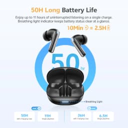 QCY MeloBuds N65 Wireless Earbuds BT 6.0 AI ANC LDAC Hi-Res Audio Head-Tracking Spatial Sound Headsets 8 Mics 50Hrs Earphones
