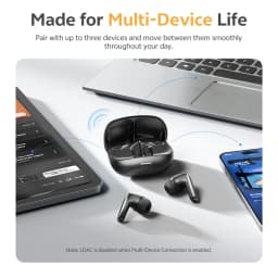 QCY MeloBuds N65 Wireless Earbuds BT 6.0 AI ANC LDAC Hi-Res Audio Head-Tracking Spatial Sound Headsets 8 Mics 50Hrs Earphones