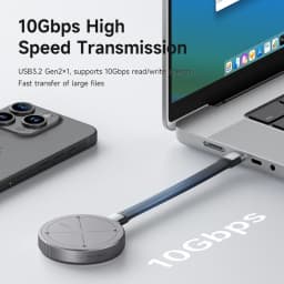 Hagibis Magnetic M.2 2230 NVMe SSD Enclosure SSD Case USB C 3.2 Gen2 to NVMe PCI-E for iPhone 16 Pro 17 ProRes Magsafe MacBook