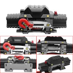 RC Metal Automatic Double Motor Simulated Winch For 1/10 RC Crawler Car Axial SCX10 TRX4 D110 Tamiya CC01 RGT86100V2