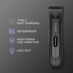 Electric Groin Hair Trimmer for Men,Body Groomer & Pubic Waterproof Hair Trimmer,Replaceable Ceramic Blade