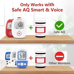 Sannuo Sinocare Safe AQ Smart ONLY Test Strips Free Lancets Needles (50/100/200/300/400) More strips more discounts