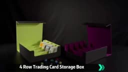 Trading Card Storage Box, Holds 3000+ Cards, Magnetic PU Leather Card Box, Fits for Magic, TCG Card, Sports Cards