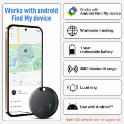 Android Air Tracker Tag Bluetooth Tracker Smart Tags Work with Google Find Hub App Search Locator Tracking Device Item Finder